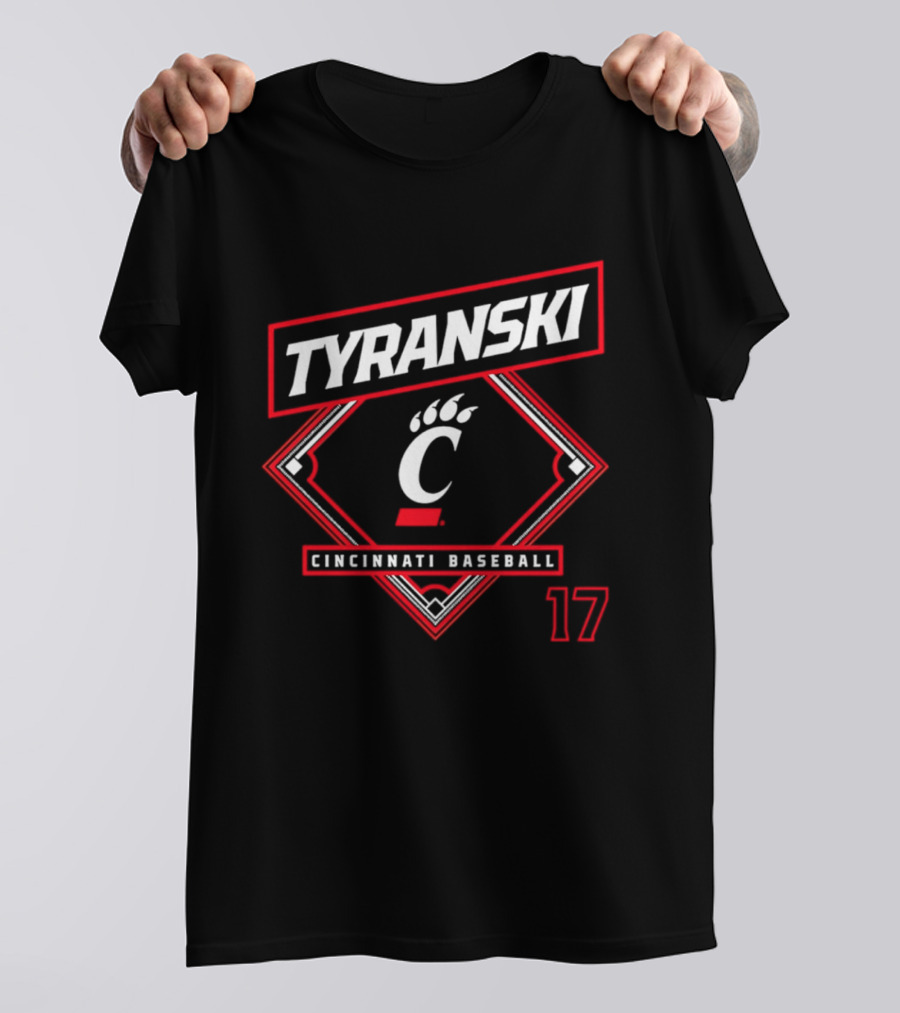Tyranski Cincinnati Bearcats Baseball 17 T-Shirt