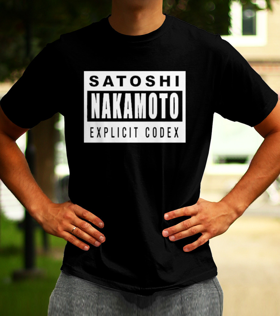 Satoshi Nakamoto Explicit Codex T-Shirt