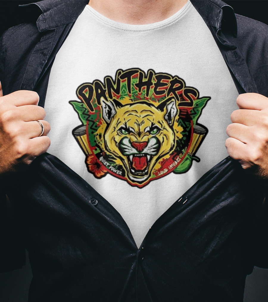 Florida Panthers 2026 Black History Night Silent Power Loud Impact T-Shirt