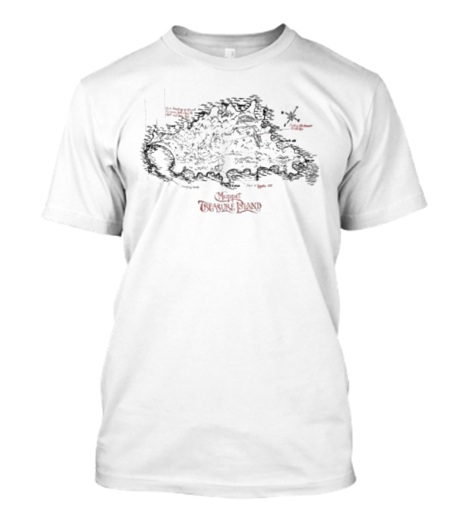 Muppet Treasure Island Map Adventure Disney True Friendship Kermit Jim Henson T-Shirt