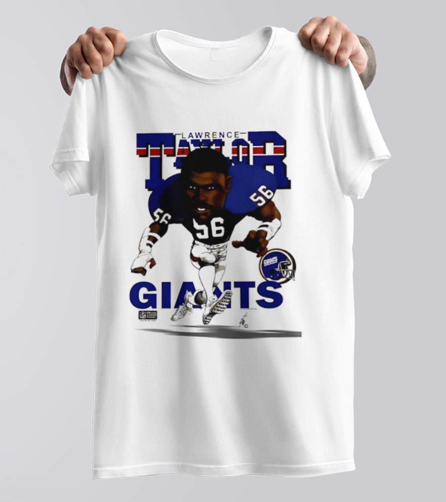 Lawrence Taylor Giants 56 New York 1987 Caricature T-Shirt