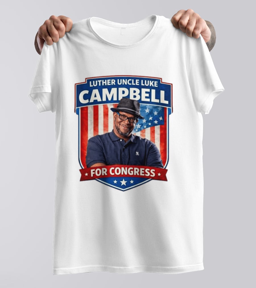 Luther Uncle Luke Campbell For Congress American Flag Leadership T-Shirt