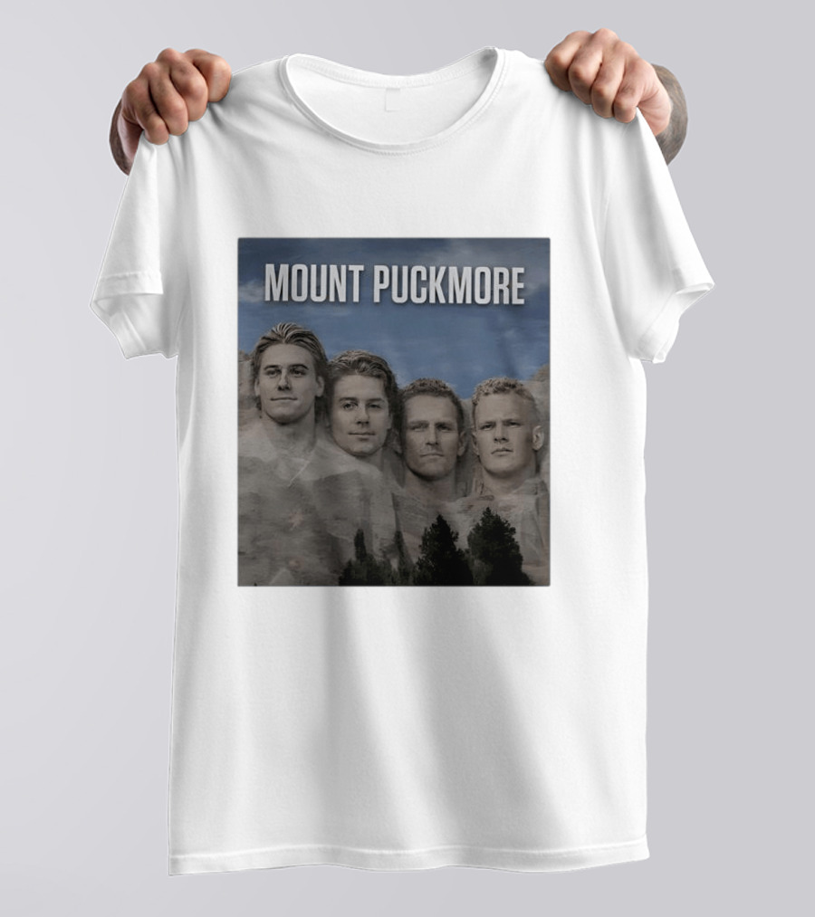 Mount Puckmore Hockey Stars Carved Into Stone Mountain T-Shirt