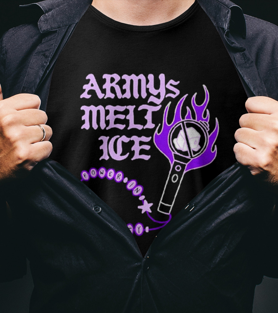ARMYs Melt Ice Lightstick Flame T-Shirt