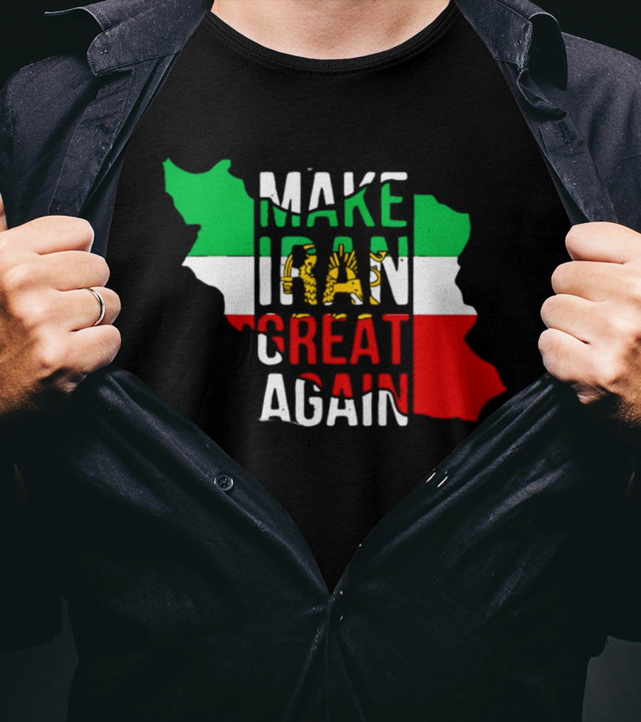 Make Iran Great Again Flag Map T-Shirt