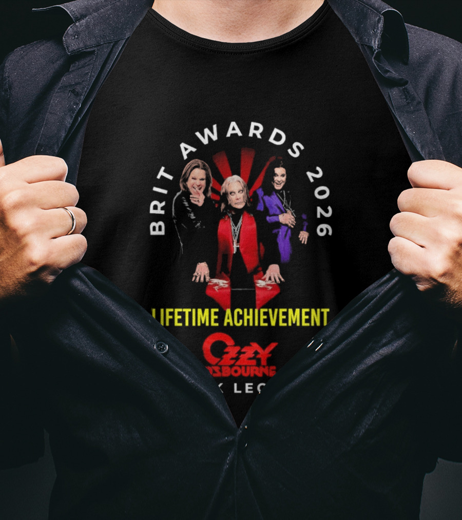 Brit Awards 2026 Lifetime Achievement Ozzy Osbourne Rock Legend T-Shirt