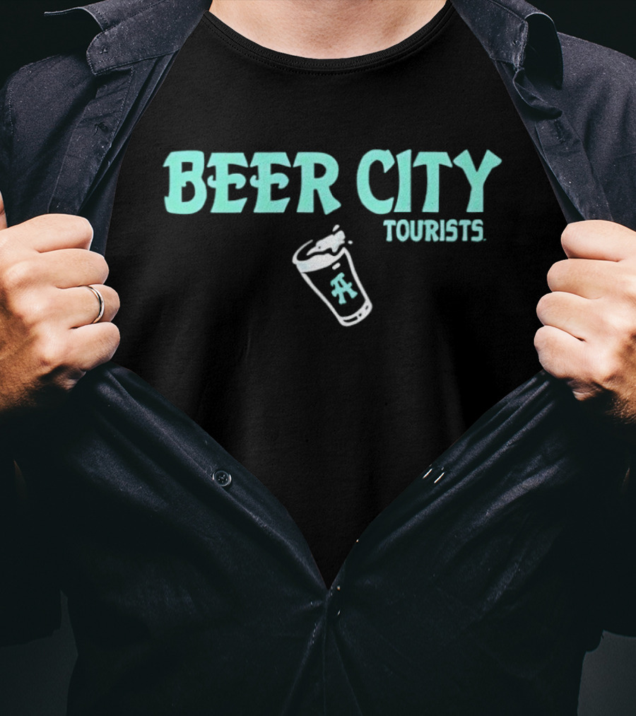 Beer City Tourists Pint Glass Fun Adventure T-Shirt