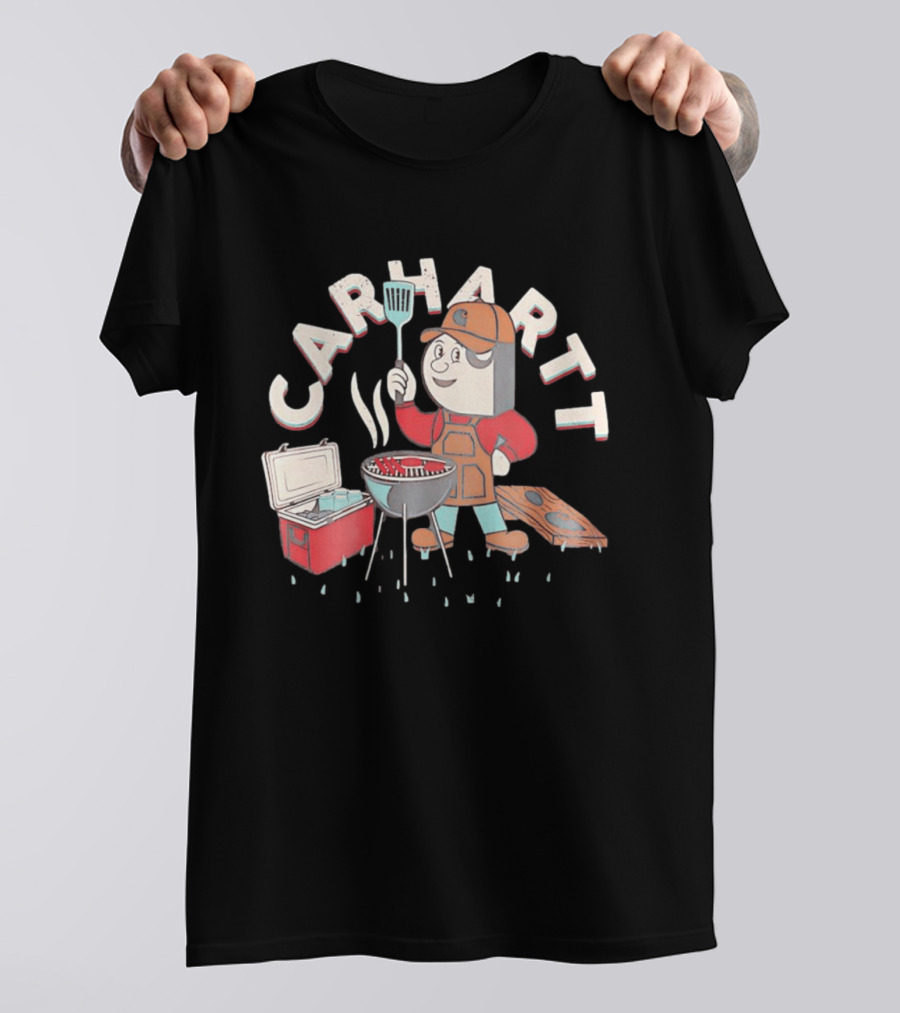 Carhartt BBQ Character With Grill And Cooler T-Shirt