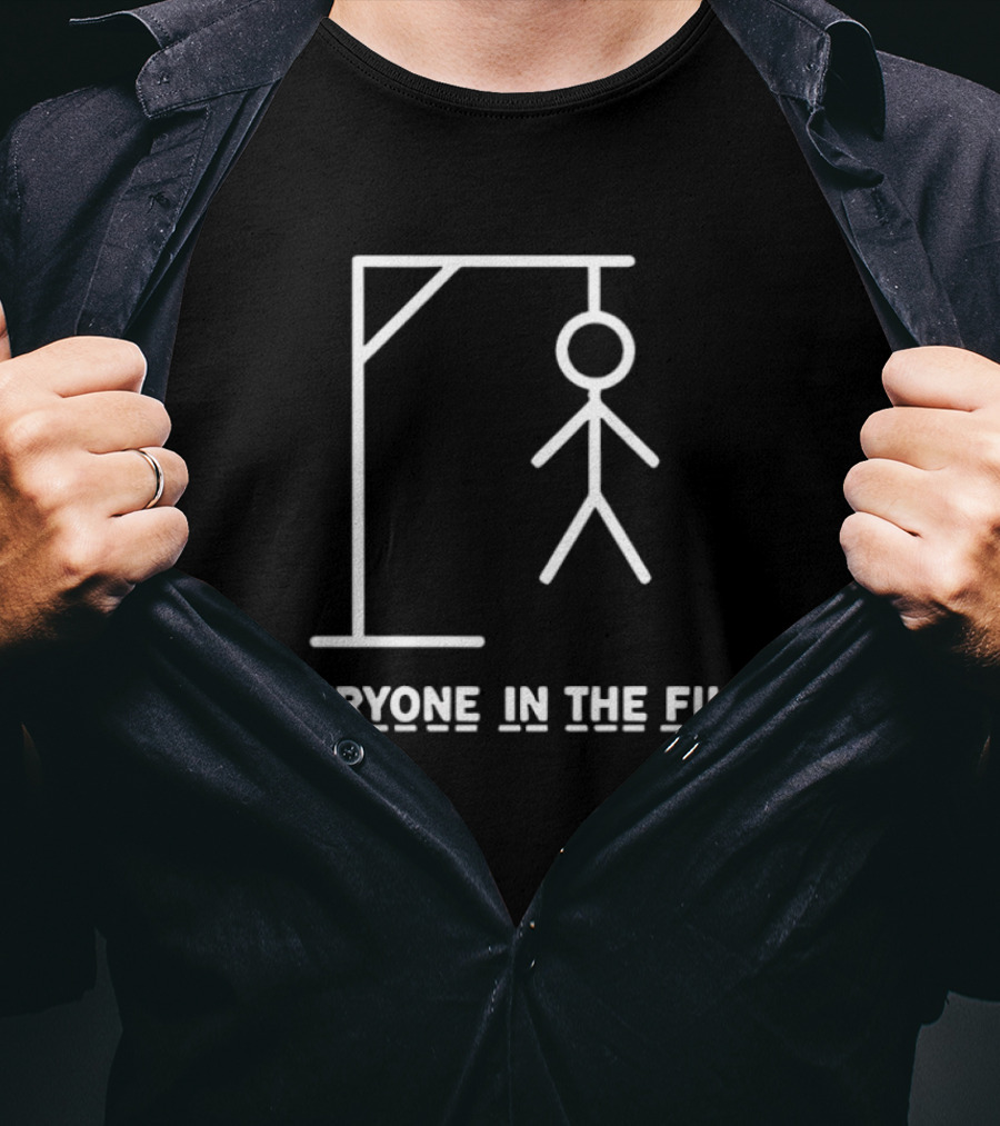 Everyone In The Files Hangman Stick Figure T-Shirt