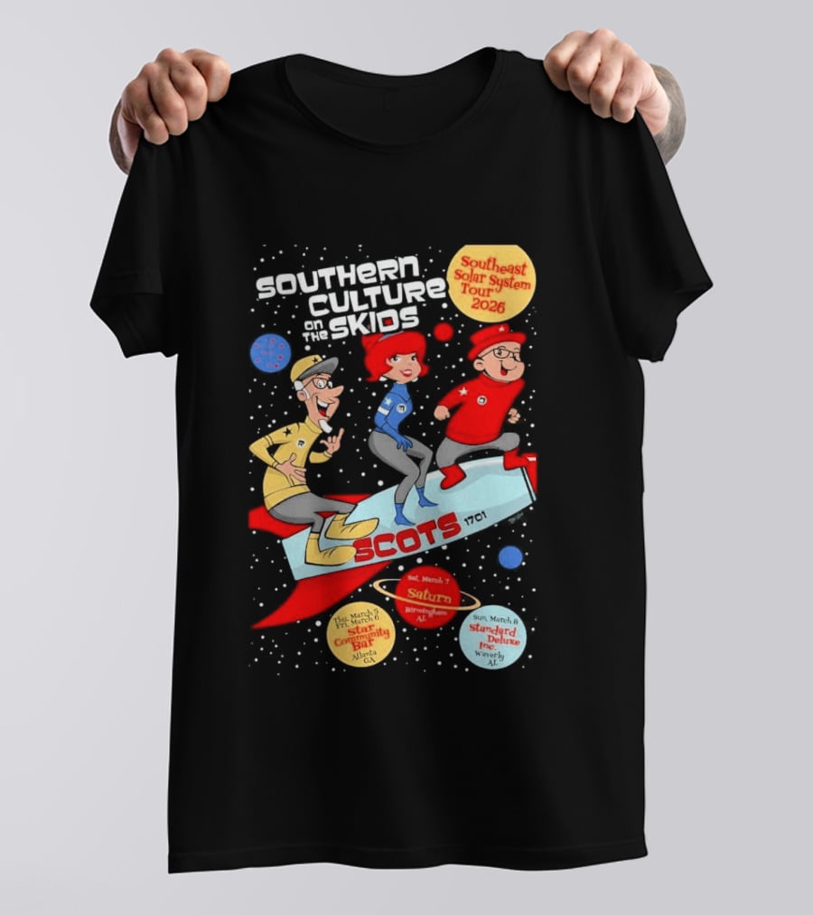 Southern Culture On The Skids Southeast Solar System Tour 2026 SCOTS Star Community Bar Atlanta T-Shirt