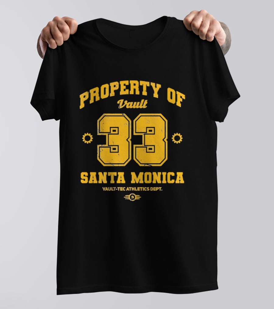 Property Of Vault Tec Santa Monica Athletics Dept 33 T-Shirt