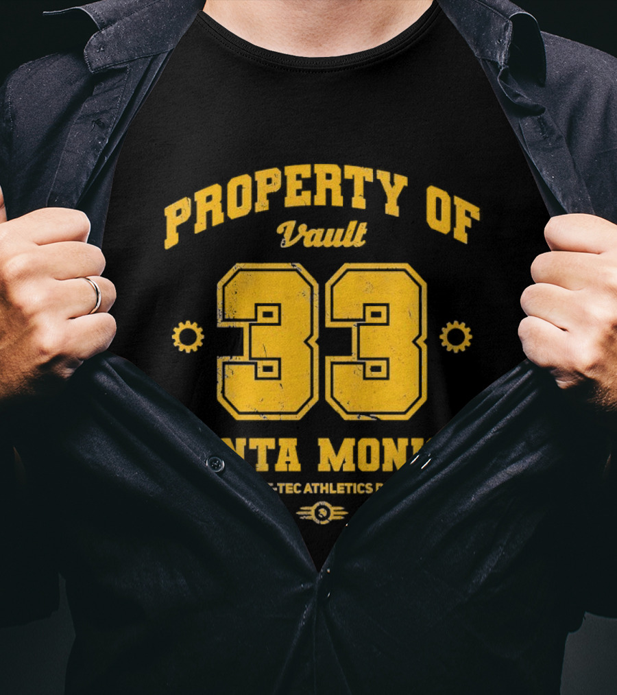 Property Of Vault Tec Santa Monica Athletics Dept 33 T-Shirt
