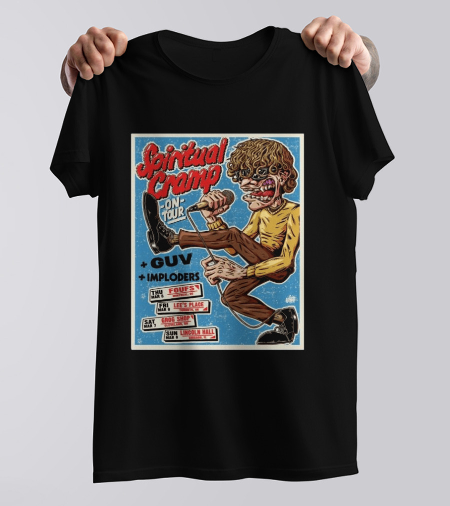 Spiritual Cramp On Tour With GUV And Imploders Cleveland OH Mar 7 2026 T-Shirt