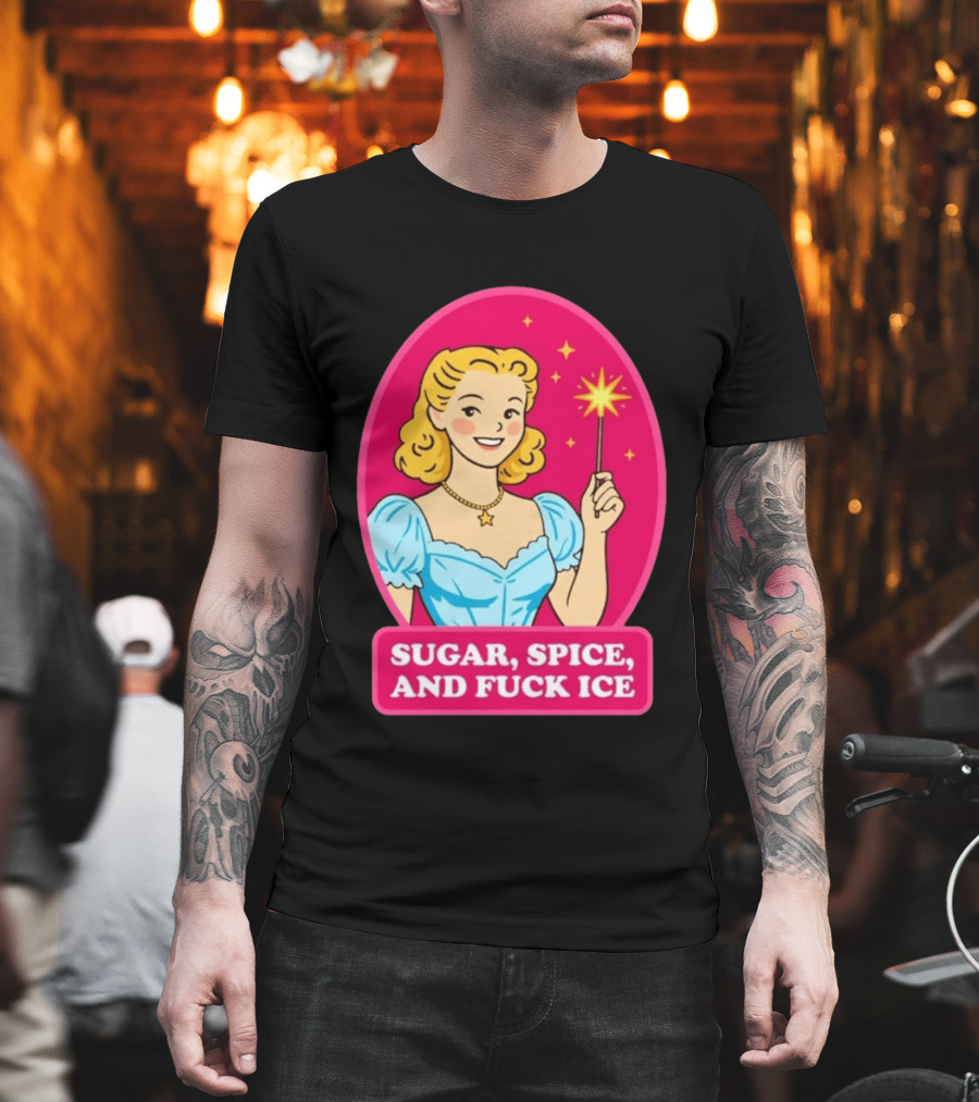 Sugar Spice And Fuck Ice Retro Cartoon Magic Wand T-Shirt