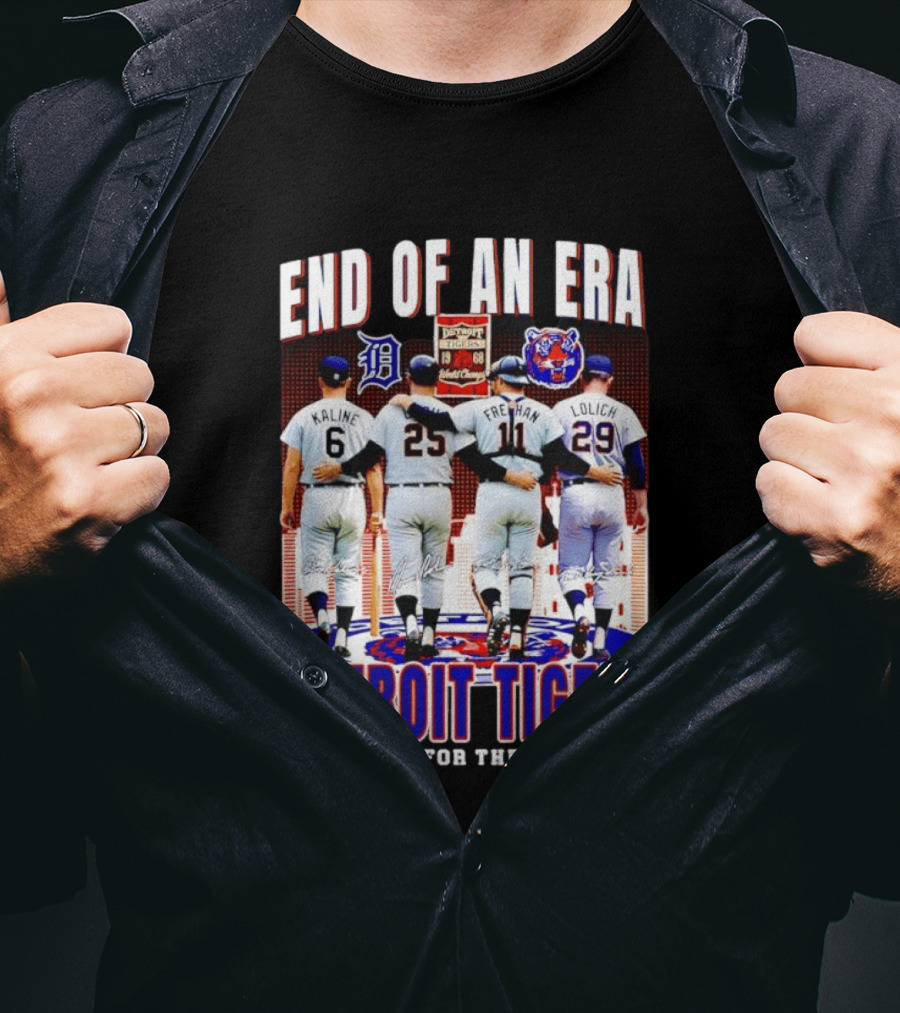 End Of An Era Kaline Cash Freehan Lolich Detroit Tigers Thank You For The Memories T-Shirt