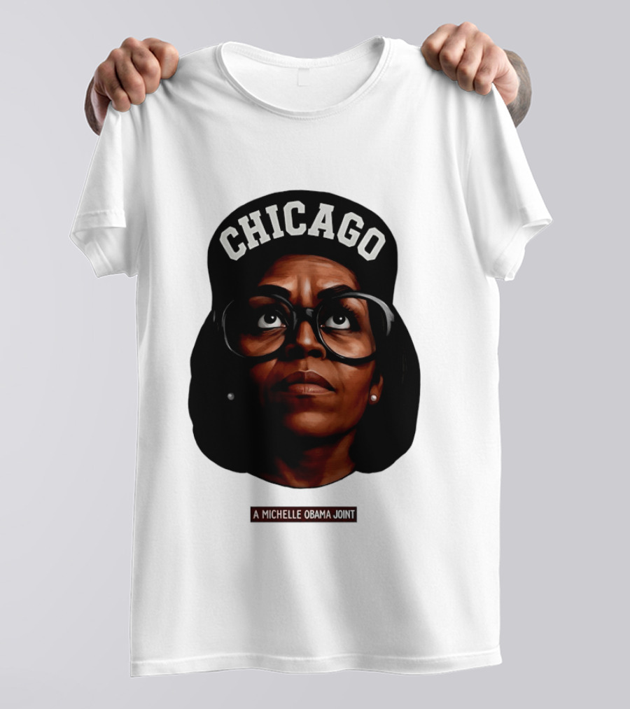 Chicago Michelle Obama Joint Big Face T-Shirt