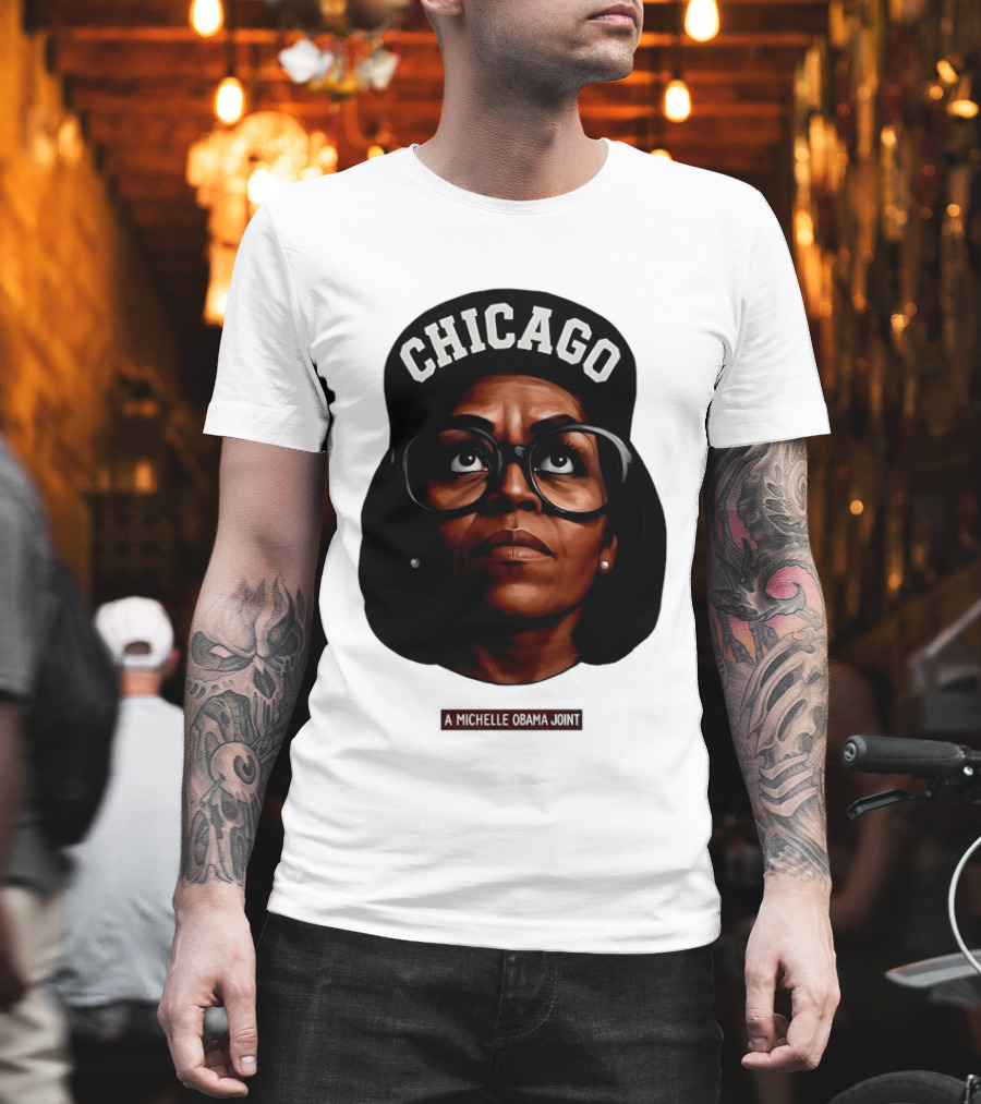 Chicago Michelle Obama Joint Big Face T-Shirt