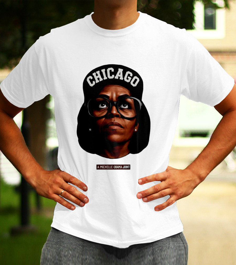 Chicago Michelle Obama Joint Big Face T-Shirt