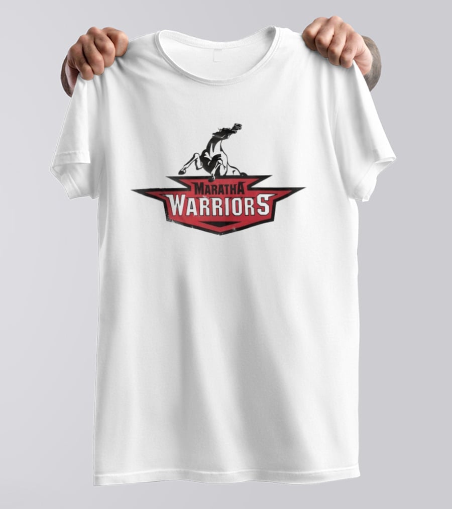 Maratha Warriors Historical Warhorse Emblem With Black T-Shirt