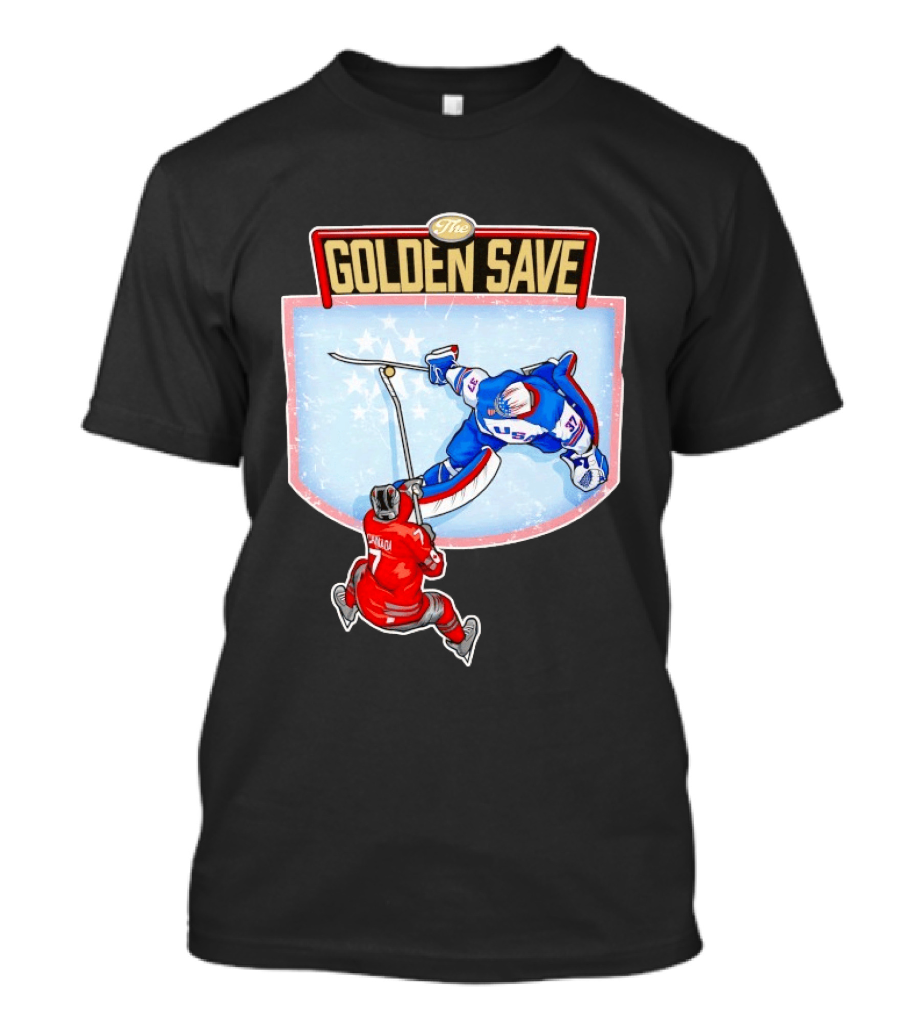 USA Hockey The Golden Save Canada Matchup T-Shirt