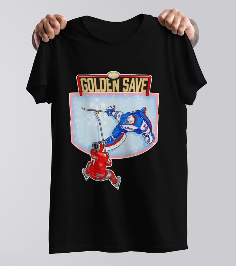 USA Hockey The Golden Save Canada Matchup T-Shirt