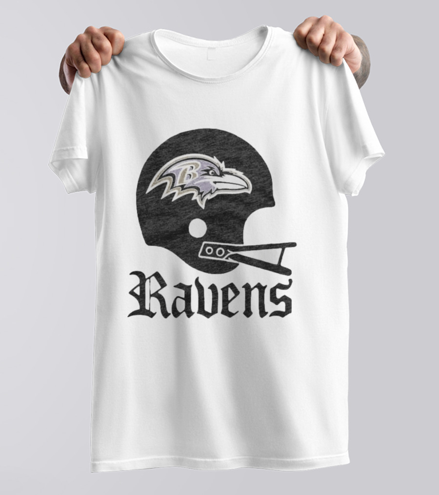 Baltimore Ravens Helmet Ravens Football Gear T-Shirt