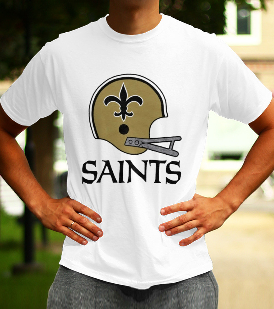 New Orleans Saints Vintage Helmet Fleur De Lis T-Shirt