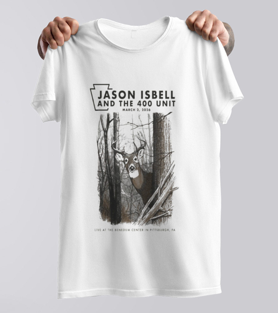 Jason Isbell And The 400 Unit Deer Forest Concert Pittsburgh 2026 T-Shirt