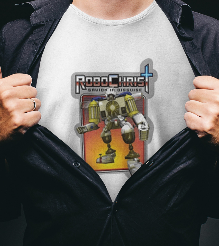 RoboChrist Savior In Disguise Transformer Robot Mashup T-Shirt
