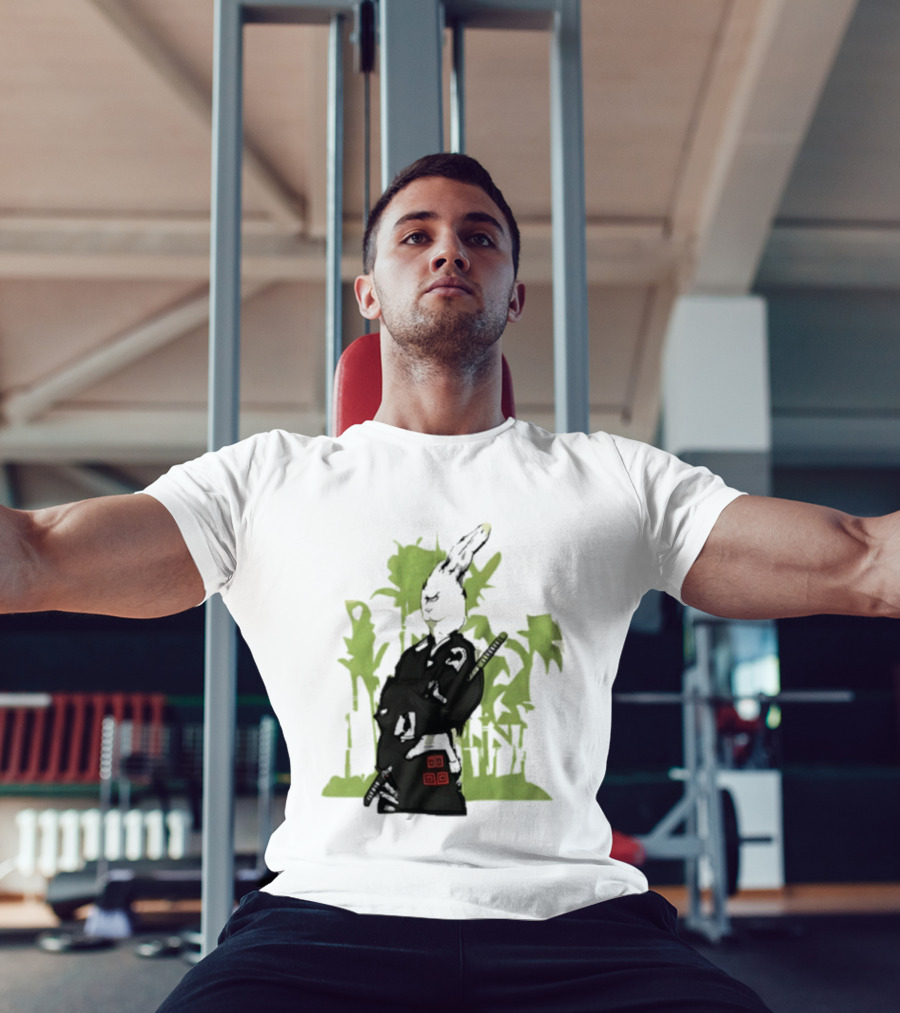 Samurai Rabbit Jeremy Peep Show Bamboo Warrior T-Shirt