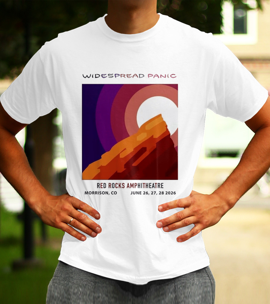 Widespread Panic Red Rocks Amphitheatre Morrison CO June 26 27 28 2026 T-Shirt
