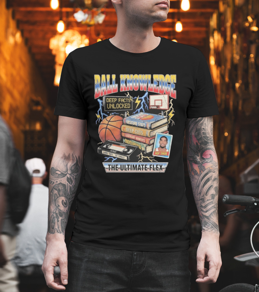Ball Knowledge Deep Facts Obscure Stats Legendary Moments Encyclopedia Ultimate Flex T-Shirt
