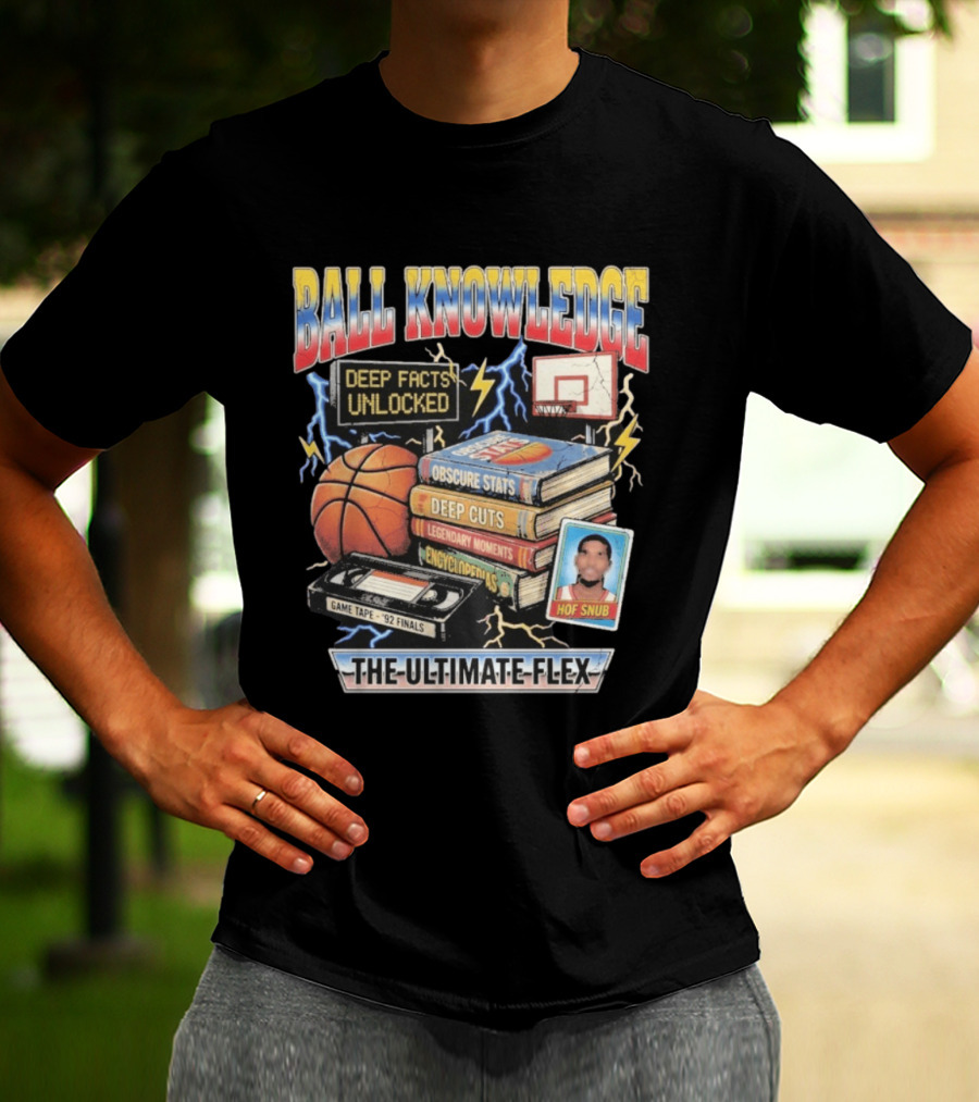 Ball Knowledge Deep Facts Obscure Stats Legendary Moments Encyclopedia Ultimate Flex T-Shirt