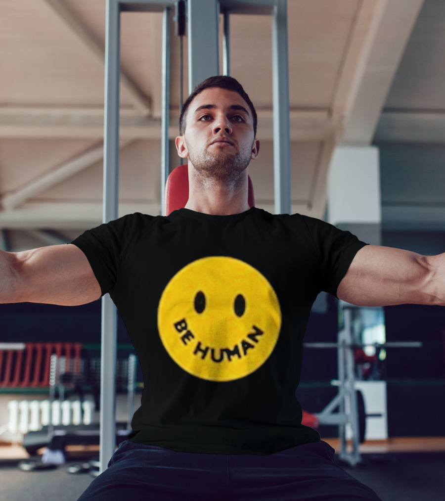 Brighten Be Human Yellow Smiley Face T-Shirt