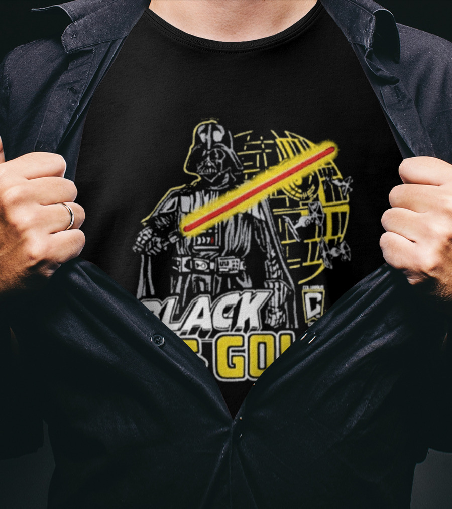 Columbus Crew Star Wars Darth Vader Black Gold T-Shirt