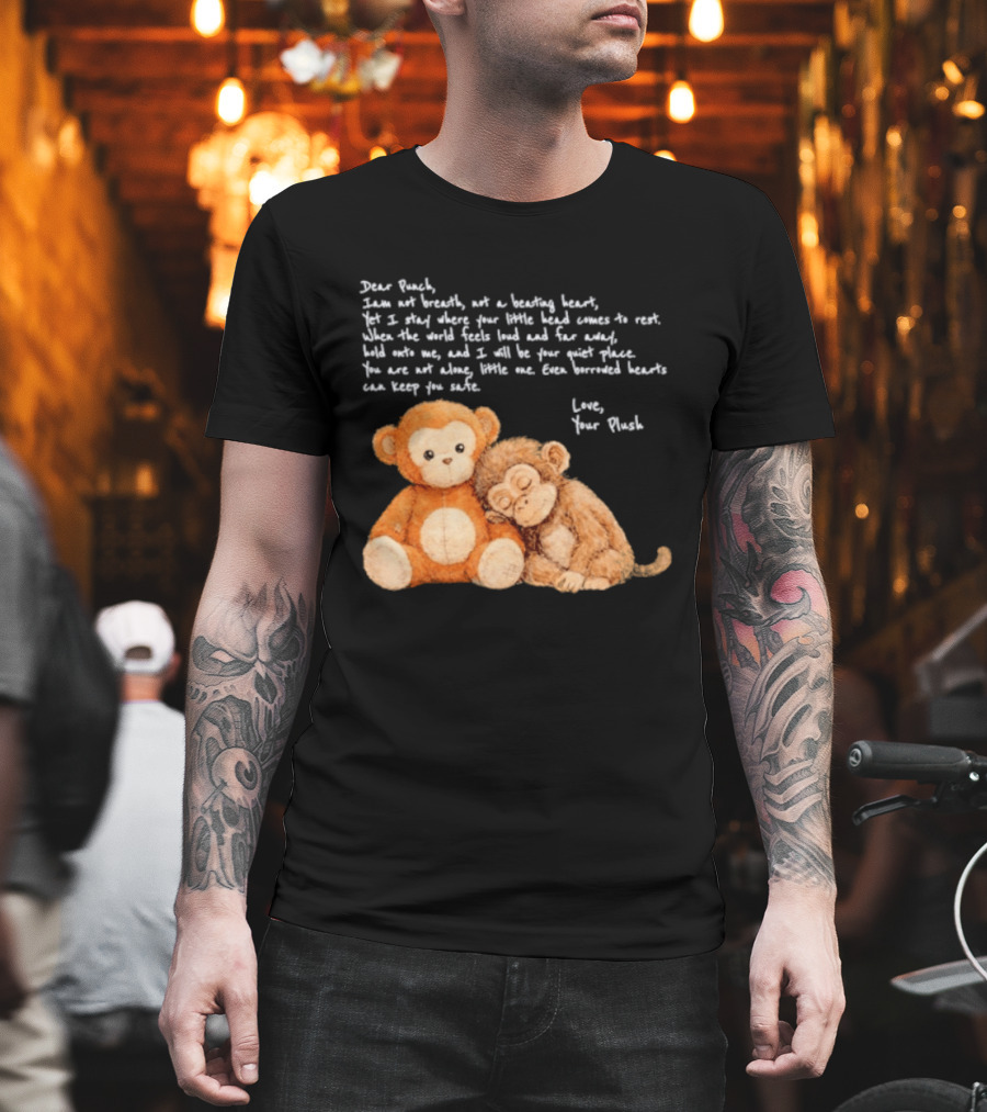Dear Punch Heartfelt Monkey Companions Poem And Plush Toy T-Shirt