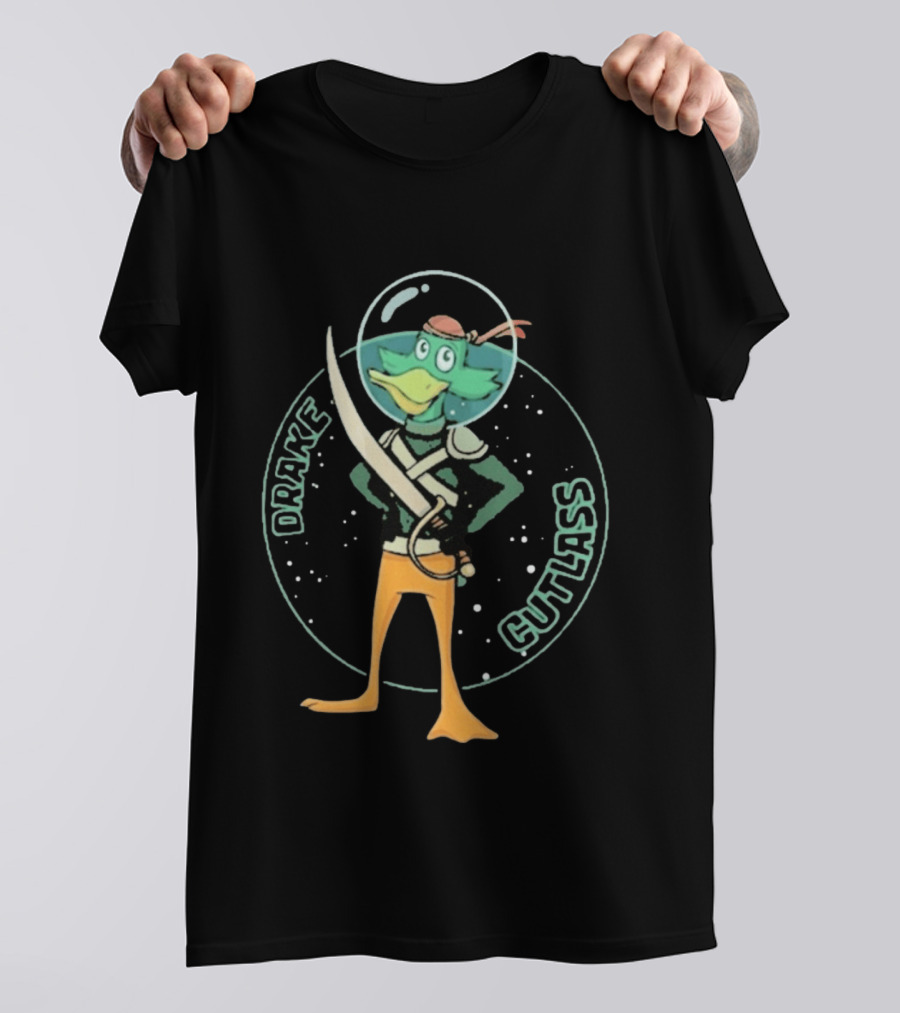 Drake Cutlass Duck Sword Space Adventure T-Shirt