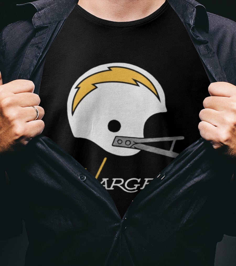 Los Angeles Chargers Big Helmet Football Team T-Shirt