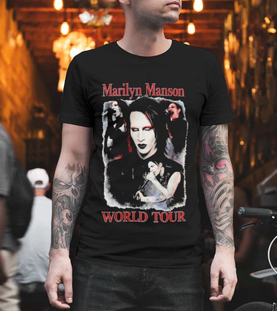 Marilyn Manson World Tour Gothic Rock T-Shirt