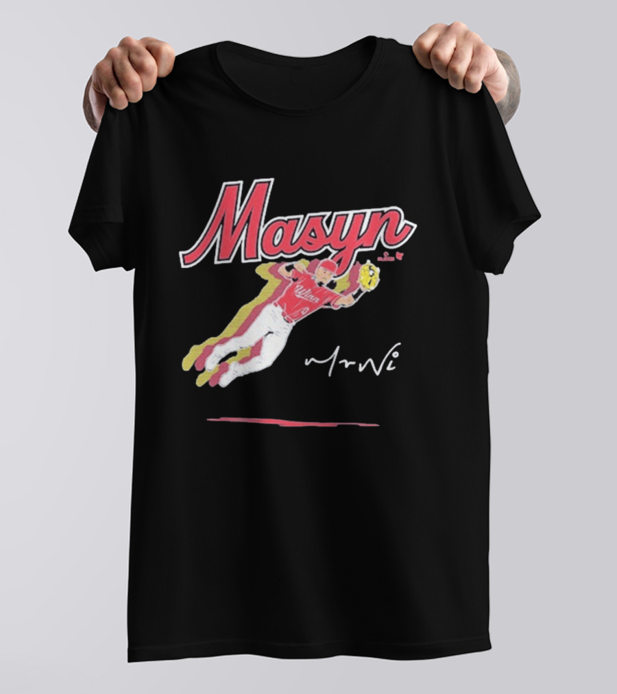 Masyn Winn Baseball Superstar Dynamic Action Pose T-Shirt