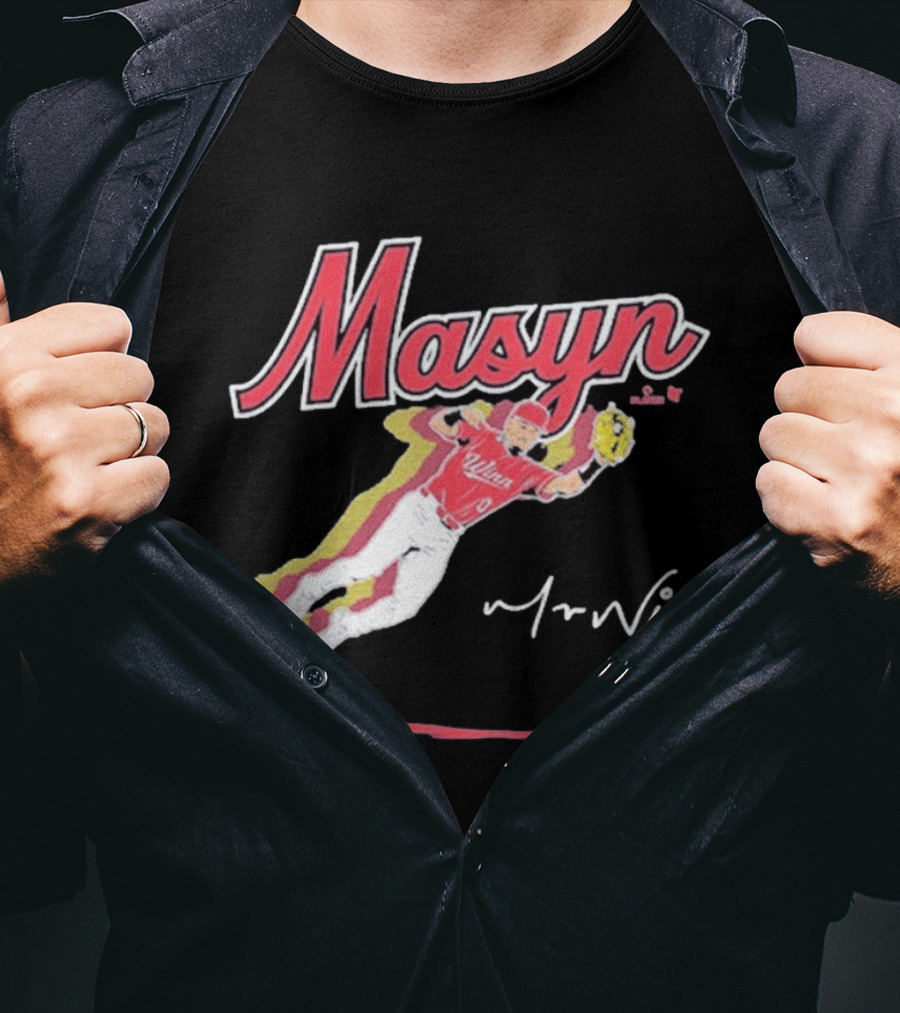 Masyn Winn Baseball Superstar Dynamic Action Pose T-Shirt