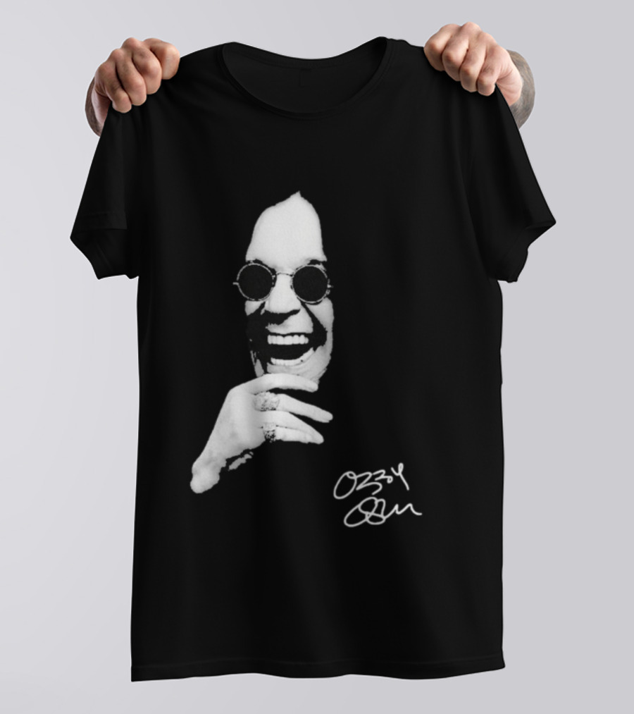 Ozzy Osbourne 1948 2025 Immortal Rest In Peace Rock Legend Signature Image T-Shirt