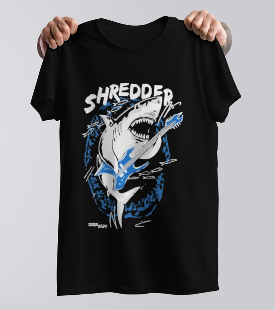 Shredder Shark With Electric Guitar T-Shirt