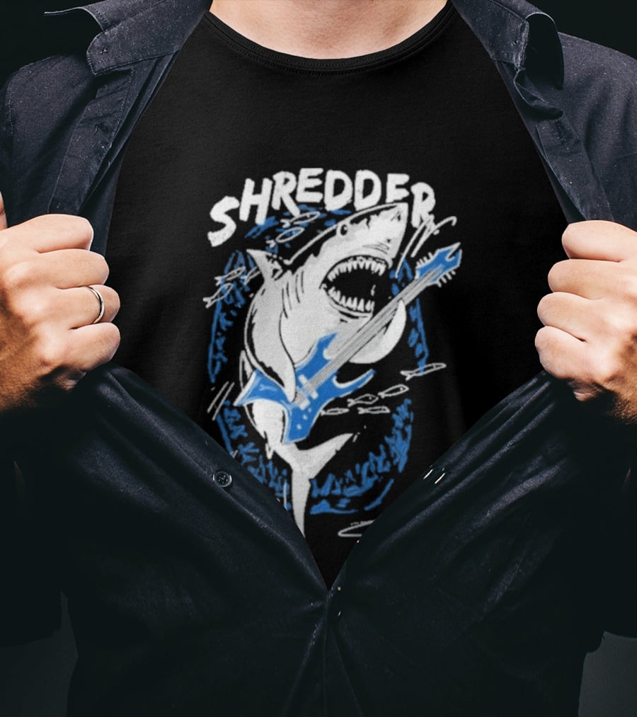 Shredder Shark With Electric Guitar T-Shirt