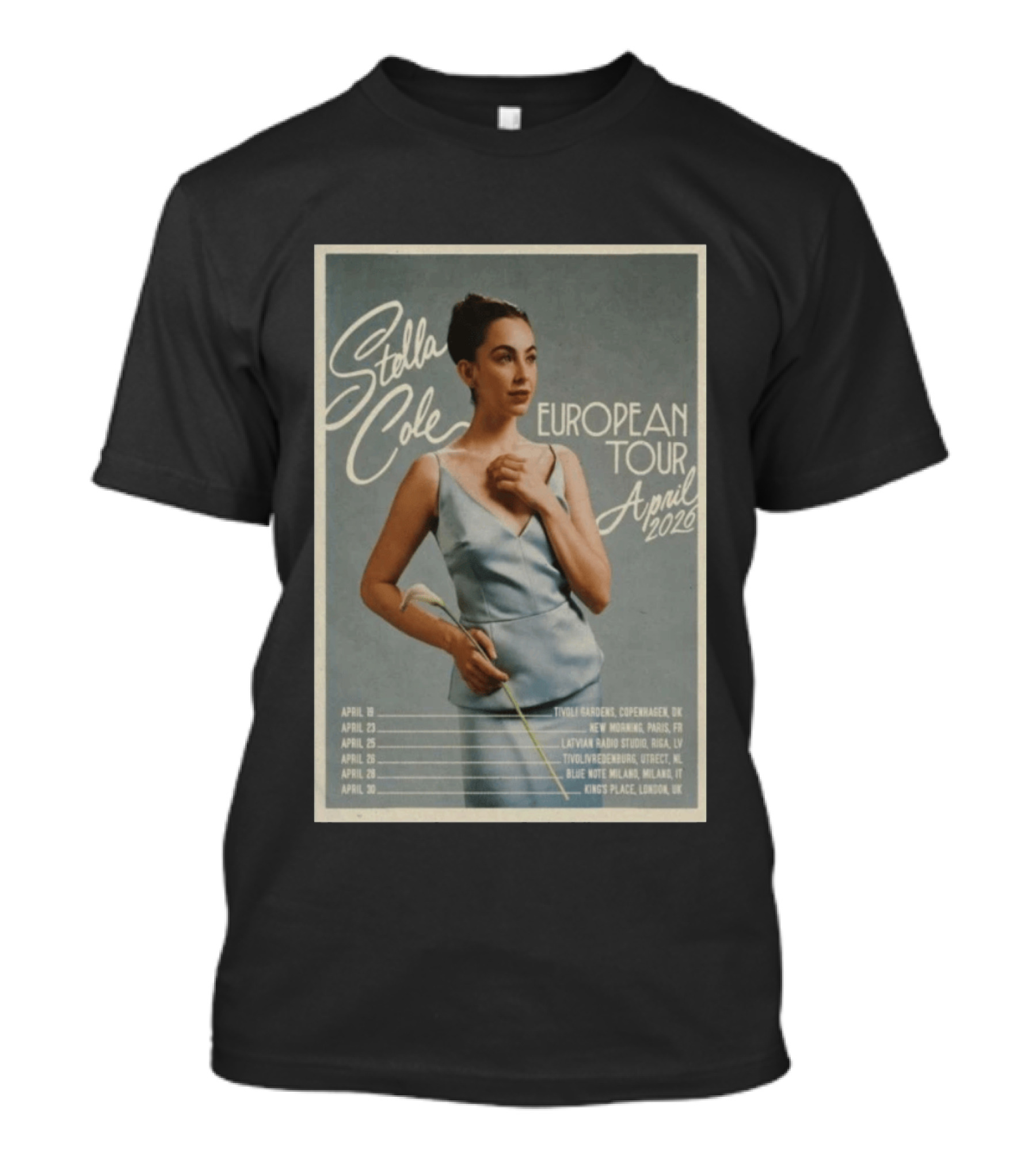 Stella Cole European Tour April 2026 Tivoli Gardens Blue Note Kings Place T-Shirt