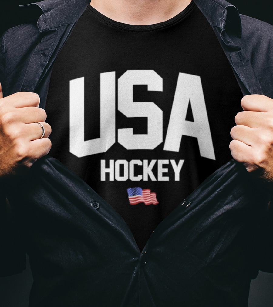 USA Hockey American Flag T-Shirt