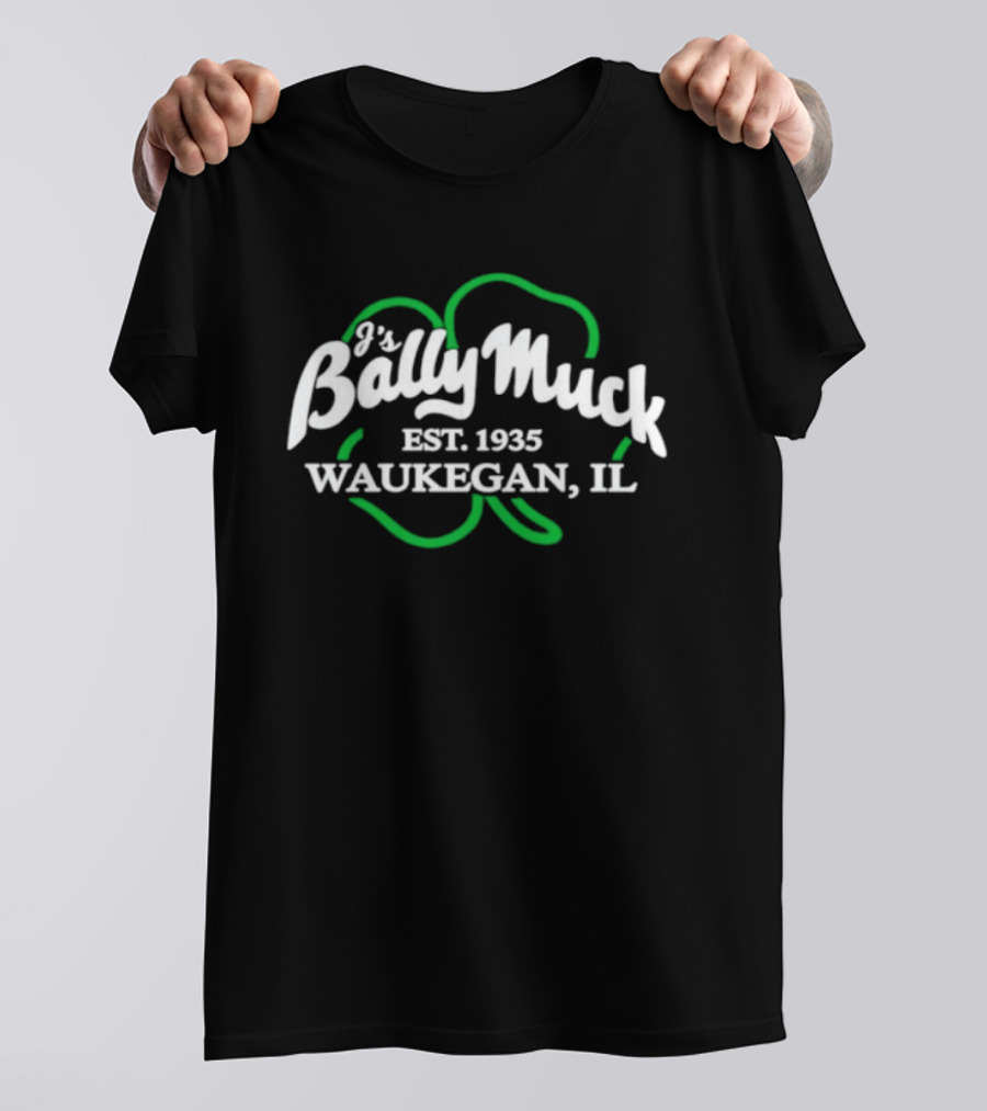 Jr Bally Muck Est. 1935 Waukegan IL Clover Green White T-Shirt