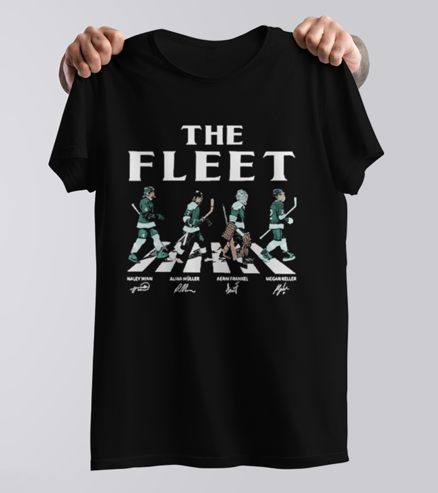 Boston The Fleet Walking Road Signatures Women Ice Hockey T-Shirt