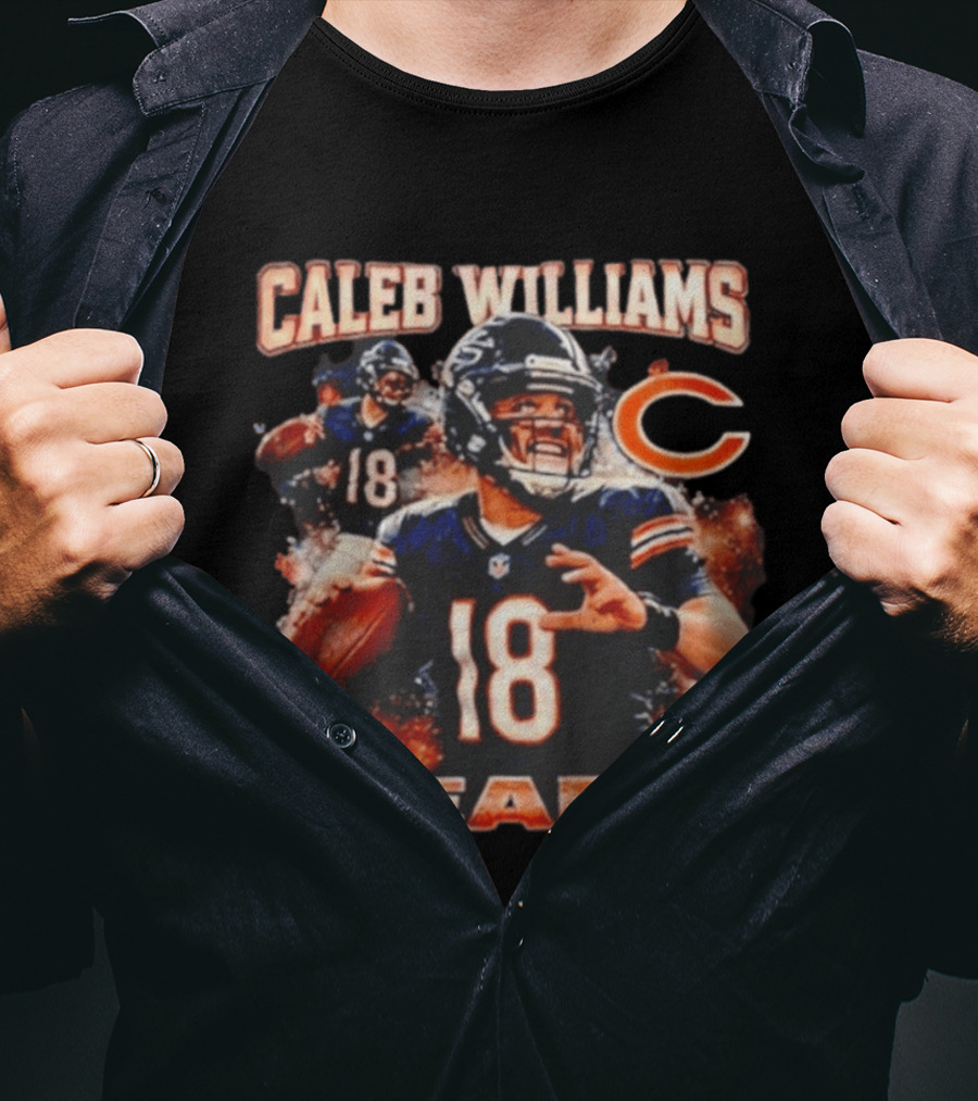 Caleb Williams #18 Chicago Bears Quarterback Football Fan Gear T-Shirt