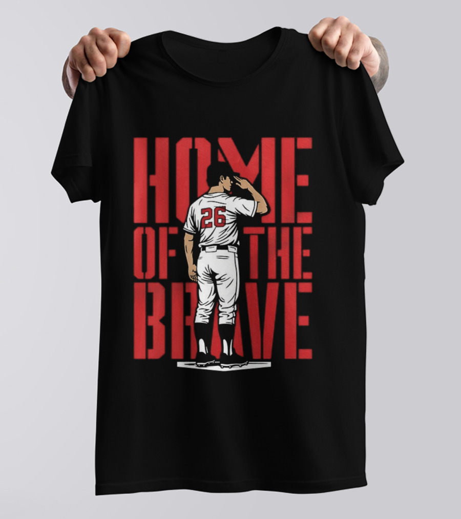 Raisel Iglesias 26 Home Of The Brave Baseball T-Shirt